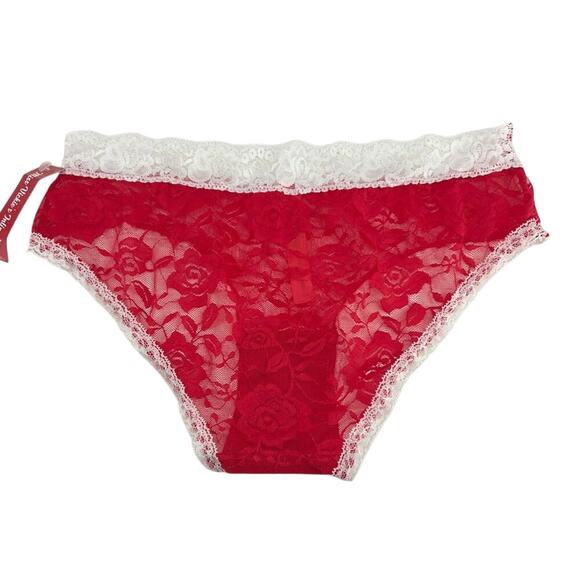 Miss Vickie's Intimates All Over Lace Red White Trim Womens Size Small 5/$25 - Picture 4 of 5